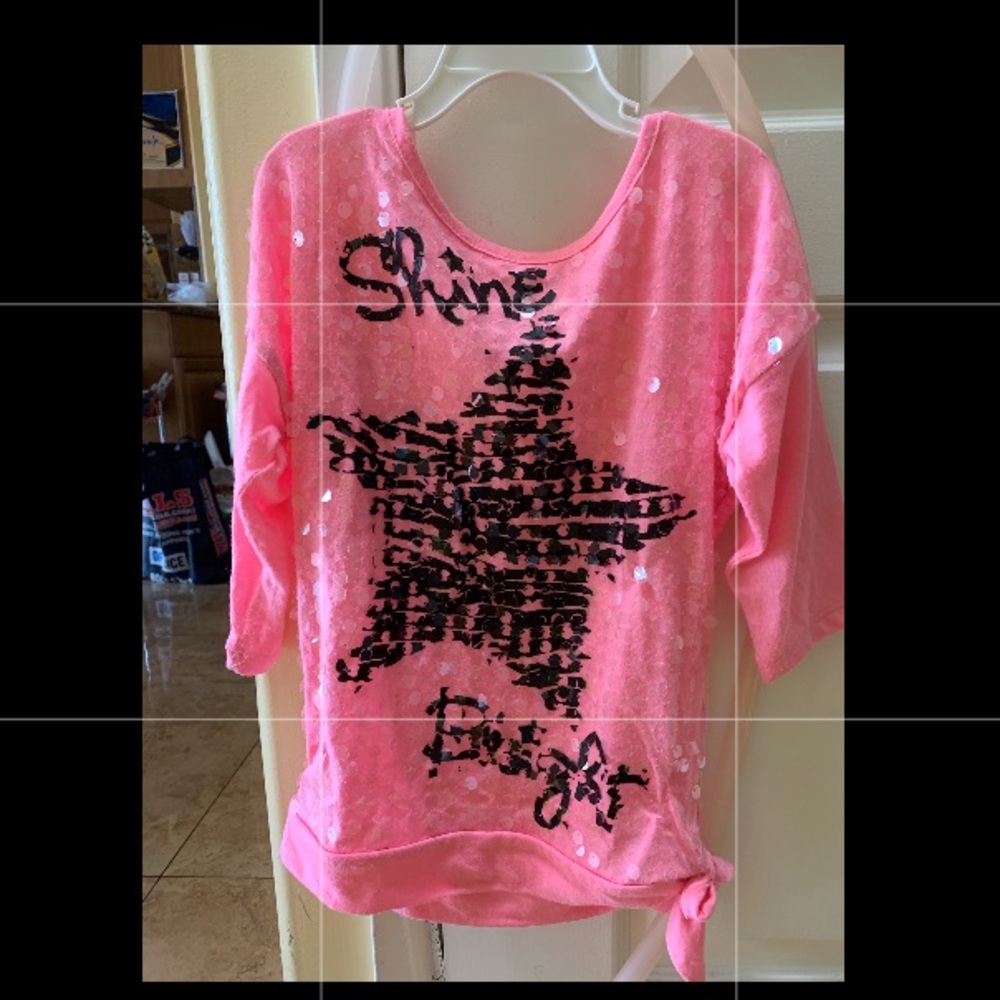 Pink shirt with sequins